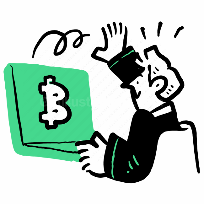 crypto, cryptocurrency, money, man, laptop, computer